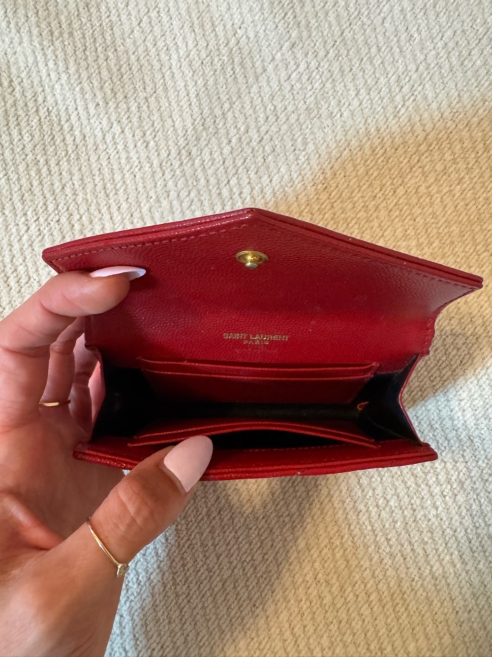 YSL Red Cassandre Wallet - Picture 4 of 8